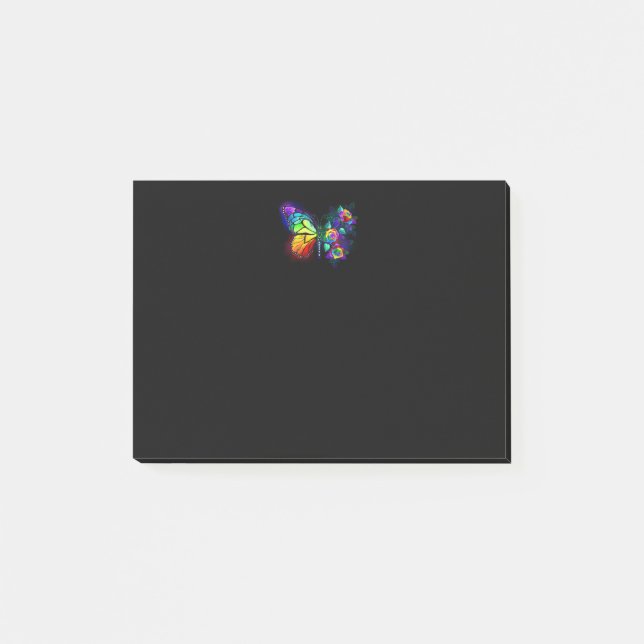 Regenbogenschmetterling Post-it Klebezettel (Vorderseite)