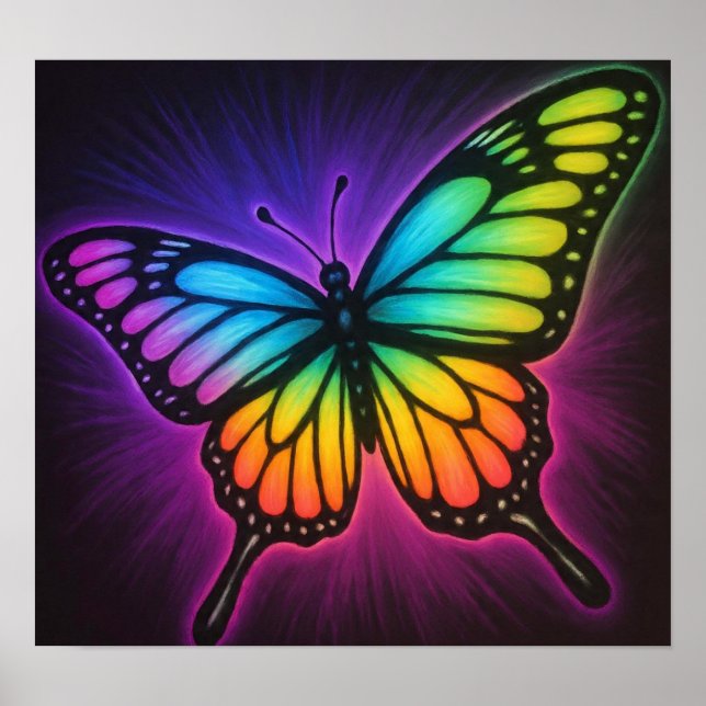 RegenbogenSchmetterling Poster (Vorne)