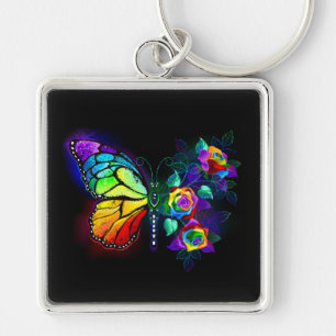 Regenbogenschmetterling Schlüsselanhänger