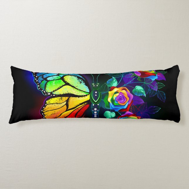 Regenbogenschmetterling Seitenschläferkissen (Vorderseite)