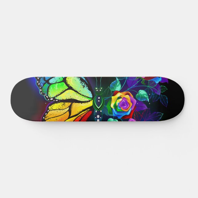Regenbogenschmetterling Skateboard (Horizontal)