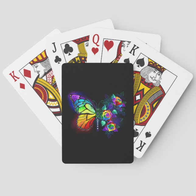 Regenbogenschmetterling Spielkarten (Rückseite)