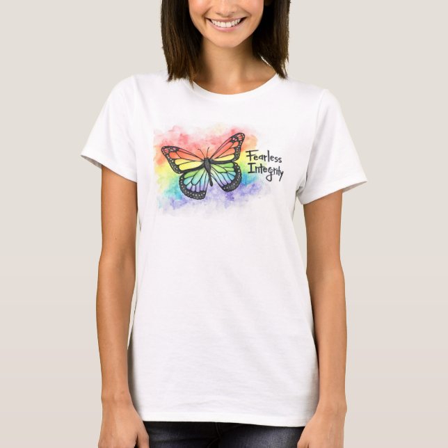 Regenbogenschmetterling T-Shirt (Vorderseite)