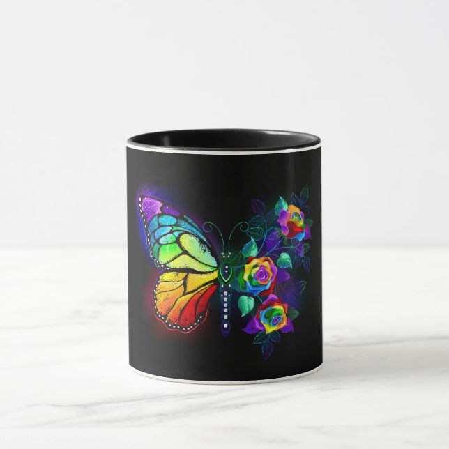 Regenbogenschmetterling Tasse (Zentrum)