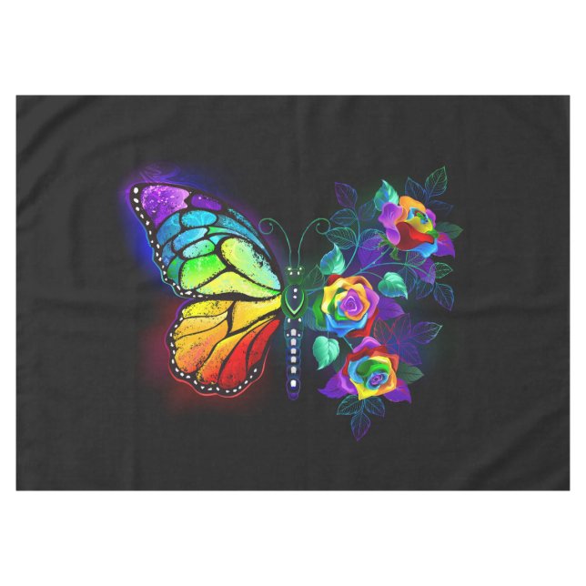 Regenbogenschmetterling Tischdecke (Vorderseite (Horizontal))