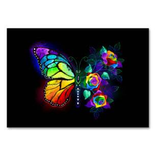 Regenbogenschmetterling Tischnummer