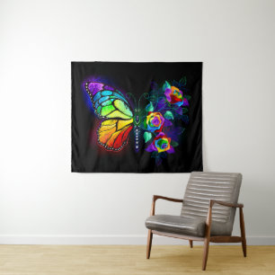 Regenbogenschmetterling Wandteppich