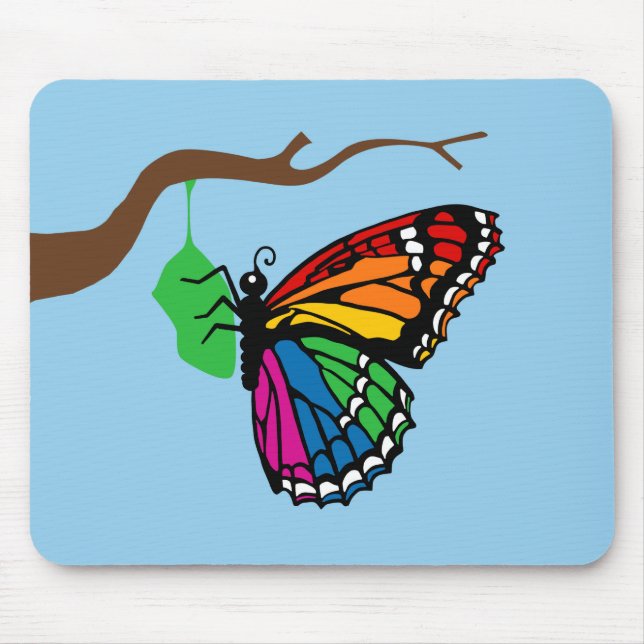 Regenbogenschmetterlinge aus Chrysalis Mousepad (Vorne)