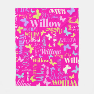 Regenbogenschmetterlinge individuelle Name Willow  Fleecedecke