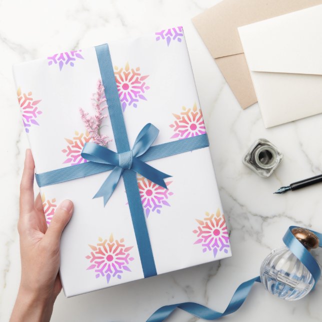 Regenbogenschneeflocke Geschenkpapier (Schenken)