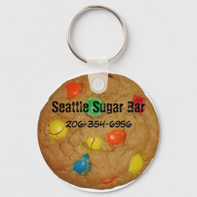 Regenbogenschokolade Chip Cookie Schlüsselkette Schlüsselanhänger (Vorderseite)
