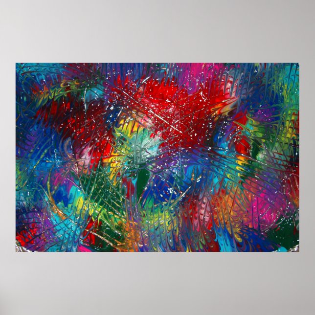 Regenbogenschräge Poster (Vorne)