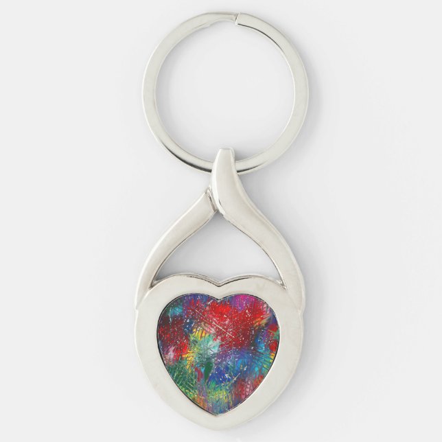 Regenbogenschräge Schlüsselanhänger (Vorderseite)