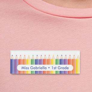 Regenbogenschul-Lehrer Magnet-Name-Tag Namenschild