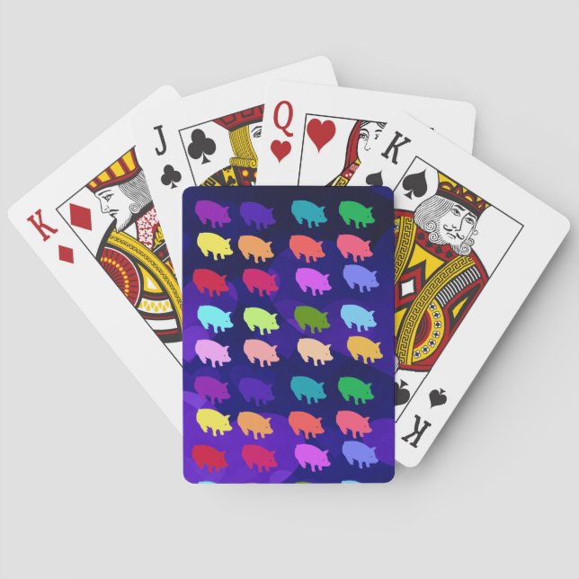 Regenbogenschweine Spielkarten (Rückseite)