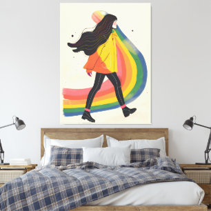 Regenbogenschwule, Gay Lesbian, Stolz Leinwanddruck