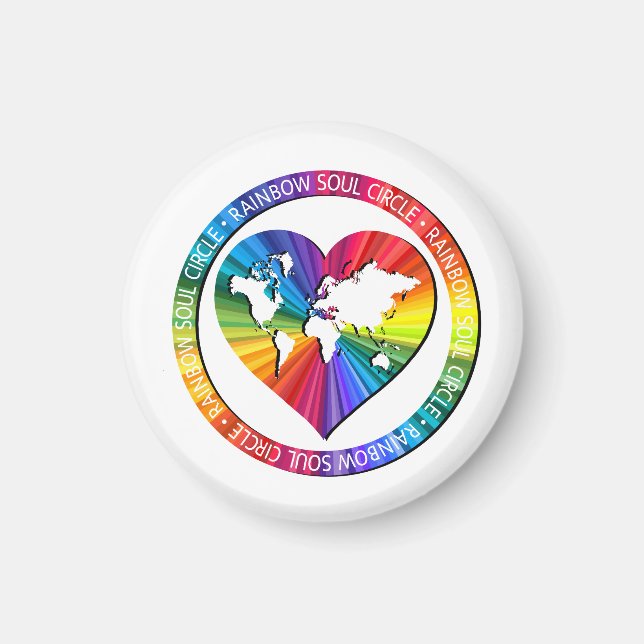 Regenbogenseelenkreis Magnet (Vorne)
