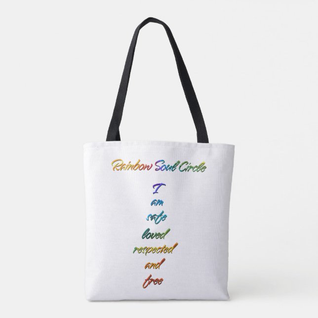 Regenbogenseelenkreis Tasche (Rückseite)