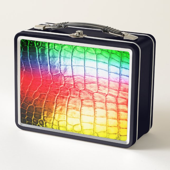 Regenbogenskala Metall Brotdose (Vorderseite)