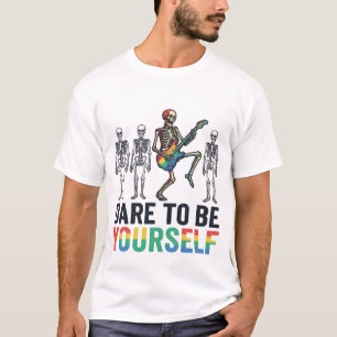 Regenbogenskelett Wage es, du selbst zu sein Vekto T-Shirt