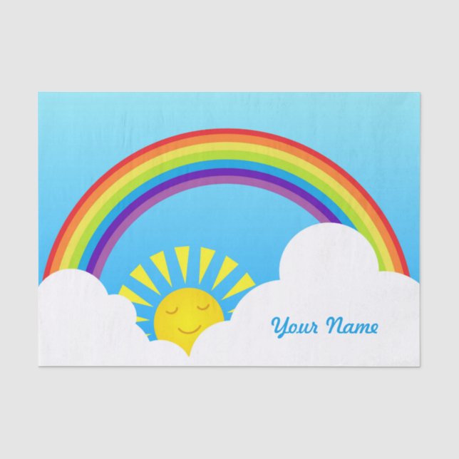 Regenbogensonne und -wolken seidenpapier (Vorderseite)