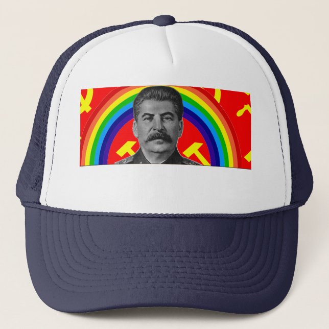 Regenbogenstalin-Fernlastfahrer-Hut Truckerkappe (Vorderseite)