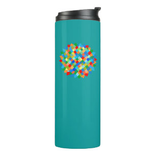 Regenbogenstar aquamarin thermosbecher