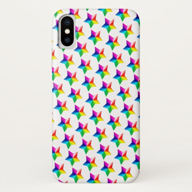 Regenbogensterne auf weißem Case-Mate iPhone Gehäu Case-Mate iPhone Hülle (Rückseite)