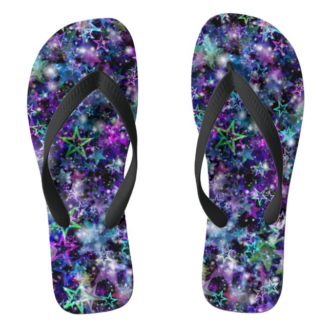 Regenbogensterne Flip Flops (Fußbett)