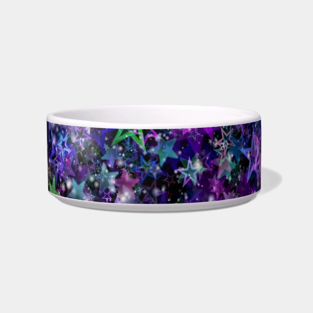 Regenbogensterne Katzenfutter Napf (Vorderseite)