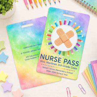 Regenbogenstifte Personalisierter Krankenschwester Ausweis