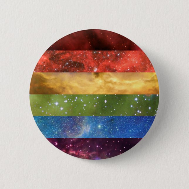 Regenbogenstolznebelfleck-Flaggen-Button Button (Vorderseite)