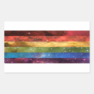 Regenbogenstolznebelfleck-Flaggenaufkleber Rechteckiger Aufkleber