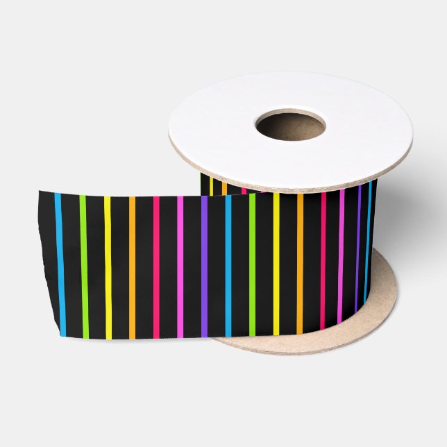 Regenbogenstreifen 8,2 Satinband (Spule)