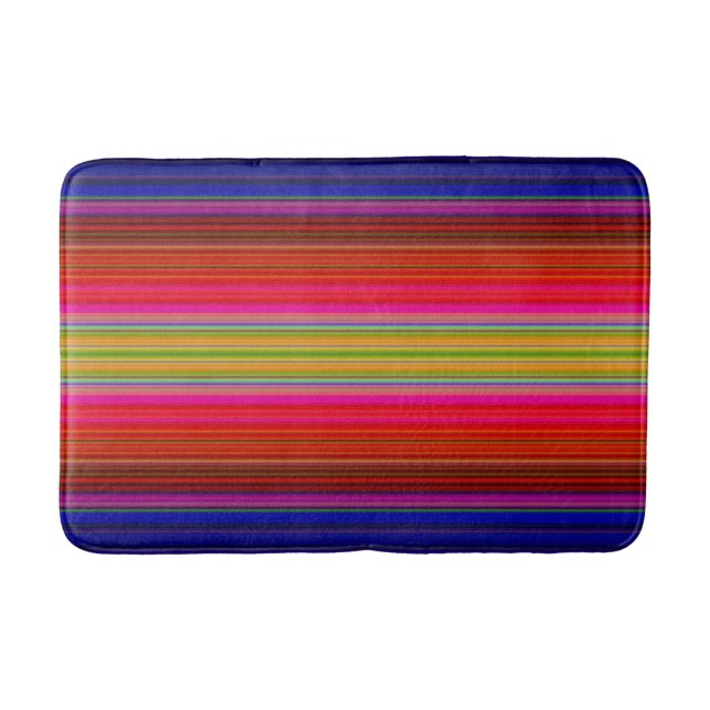 Regenbogenstreifen Badematte (Vorderseite)