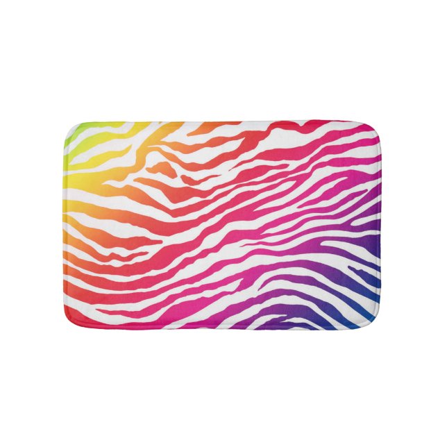 Regenbogenstreifen Badematte (Vorderseite)