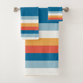 Regenbogenstreifen Badhandtuch Set