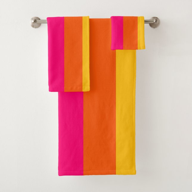 Regenbogenstreifen Badhandtuch Set (Insitu)