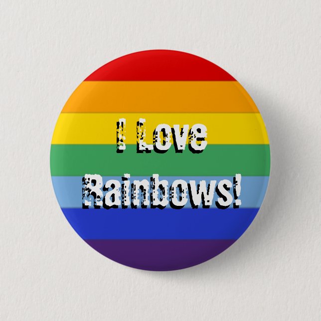 Regenbogenstreifen Button (Vorderseite)