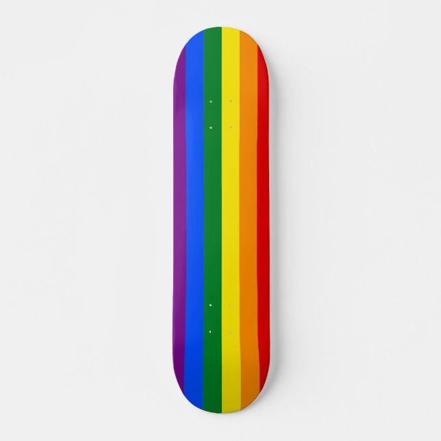 Regenbogenstreifen Custom Skateboard (Vorne)