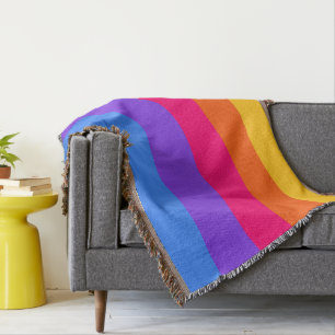 Regenbogenstreifen Decke