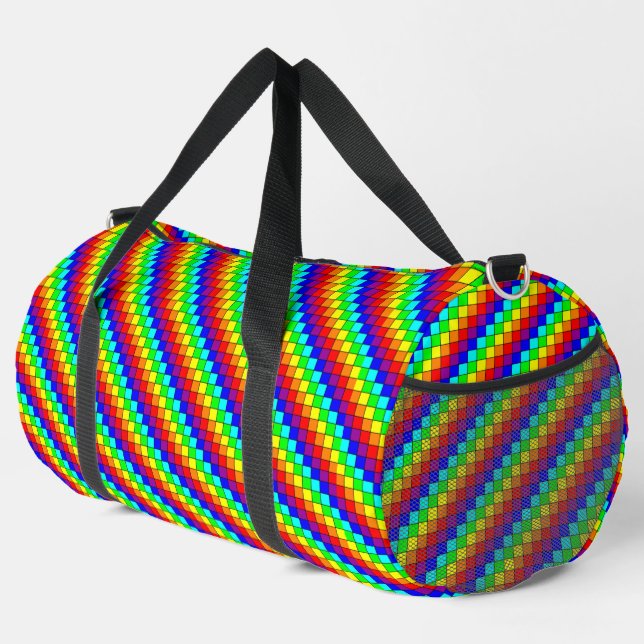 Regenbogenstreifen - Duffel-Beutel Duffle Bag (Rechte Ecke)