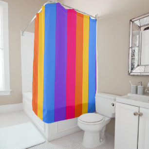 Regenbogenstreifen Duschvorhang