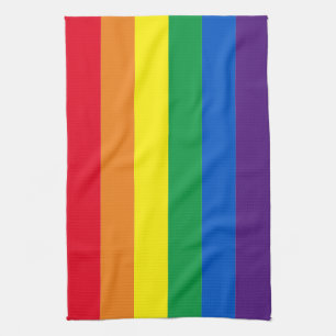 Regenbogenstreifen Farben Lgbt Lgbtq Schwulenflagg Geschirrtuch