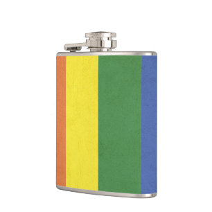 Regenbogenstreifen Flachmann