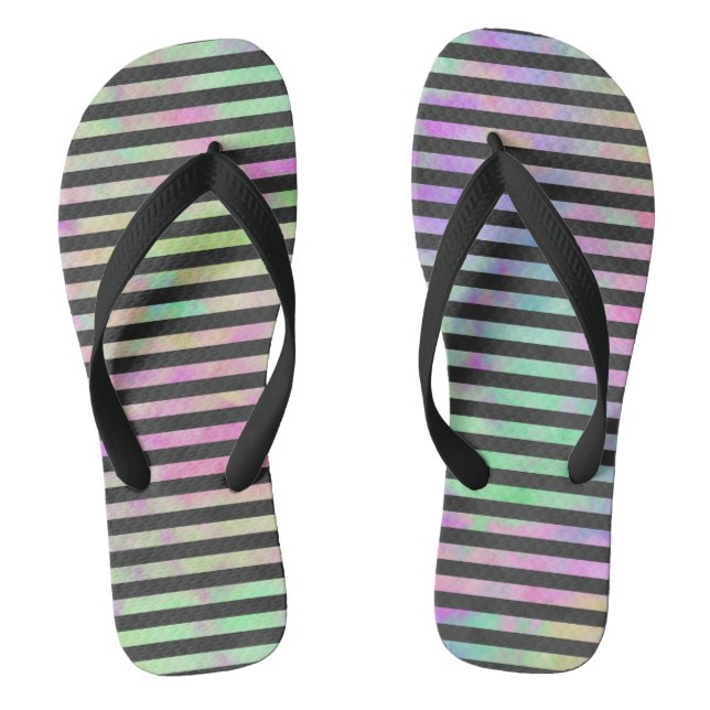 REGENBOGENSTREIFEN  FLIP FLOPS (Fußbett)