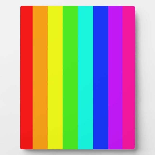 Regenbogenstreifen Fotoplatte (Vorderseite)