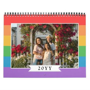 Regenbogenstreifen für LGBT-Fotos Kalender