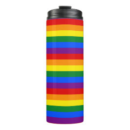 Regenbogenstreifen Gay Pride Design Thermal Tumble Thermosbecher