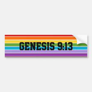 Regenbogenstreifen, Genesis 9:13 Autoaufkleber